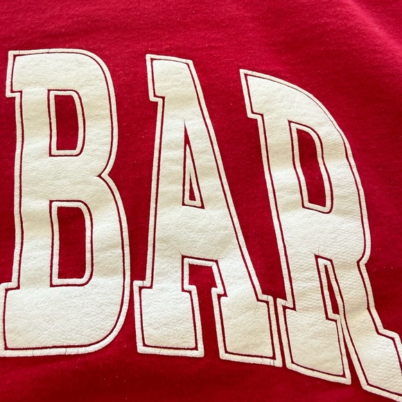 The Bar Varsity Sweatshirt in Ruby Red, L - Picture 7 of 10